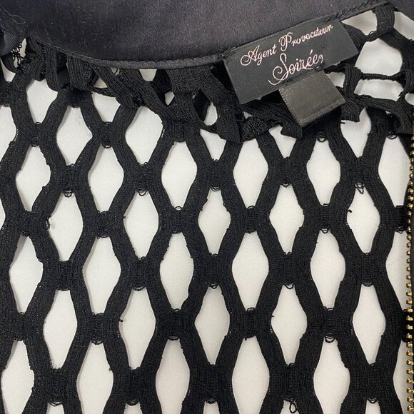 Agent Provocateur Jasmyna Black Fishnet Dress AP2 Small - Picture 8 of 12